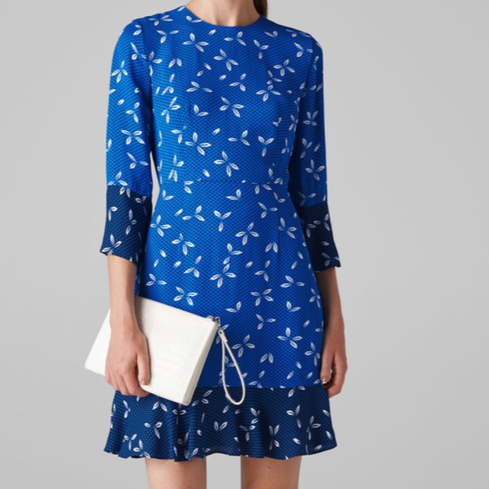 Polly Spot Print Dress in Blue